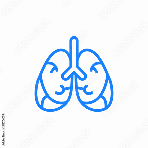 human lungs organ icon sign vector