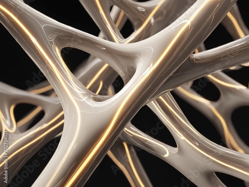 Abstract glossy intertwinin...