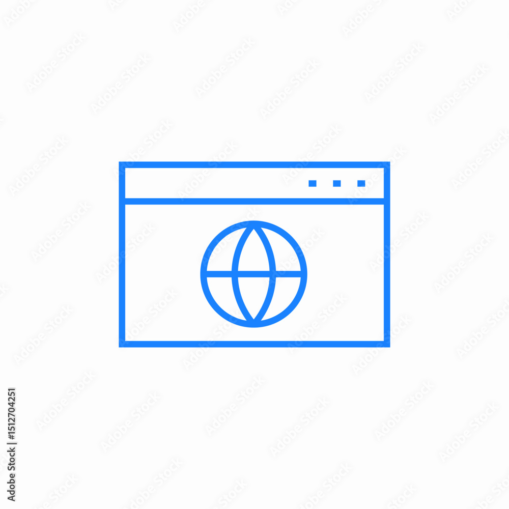 internet globe browser icon sign vector internet globe browser icon sign vector