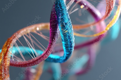 Colorful, close-up view of ...