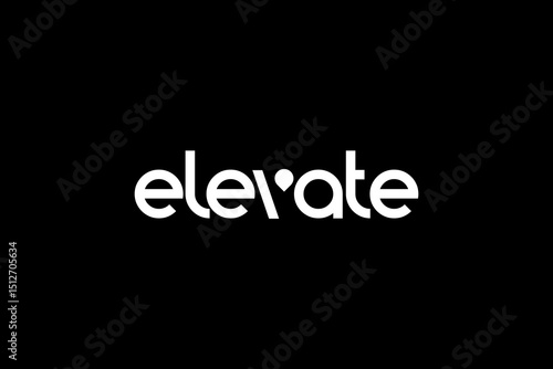 Elevate Modern Text logo design inspiration.