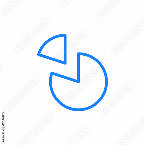 pie chart icon sign vector