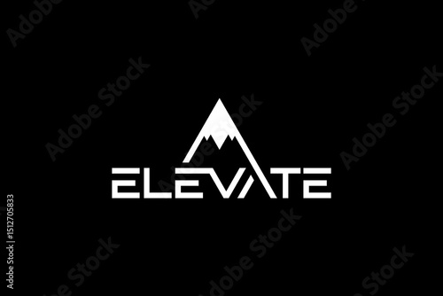 Elevate Modern Text logo design inspiration.