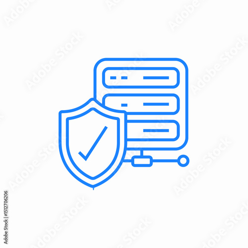 secure server connection icon sign vector