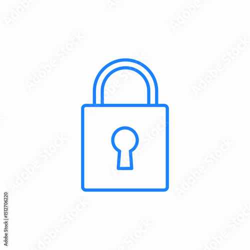 security lock protection icon sign vector