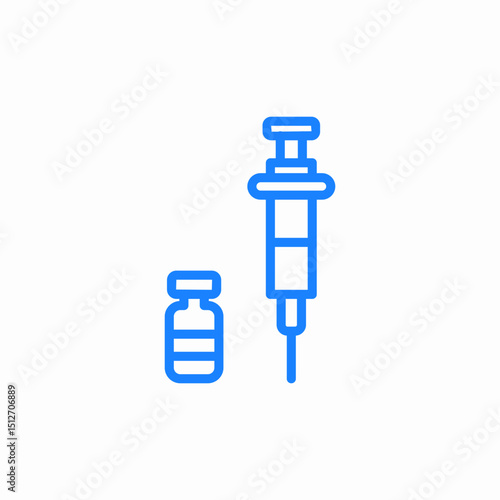 syringe vaccine injection icon sign vector