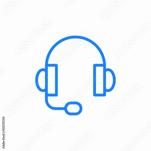 support headset icon sign vector