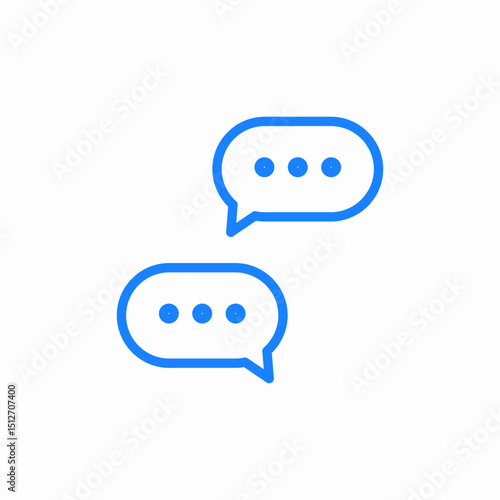 two speech bubbles icon sign vector