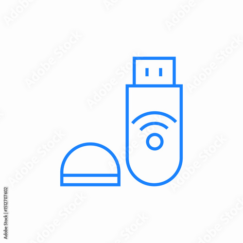 usb wireless dongle icon sign vector