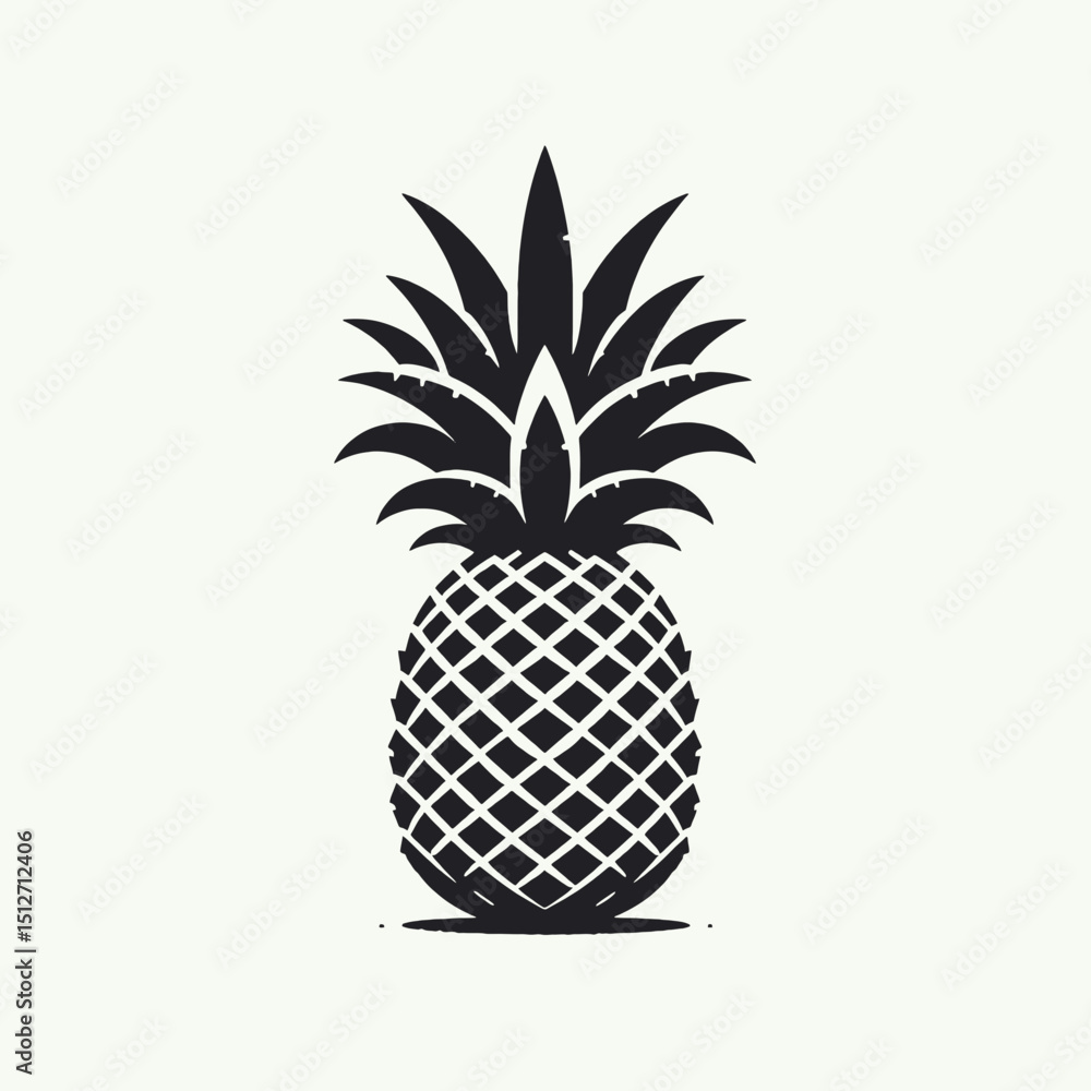 Obraz premium a pineapple vector silhouette,