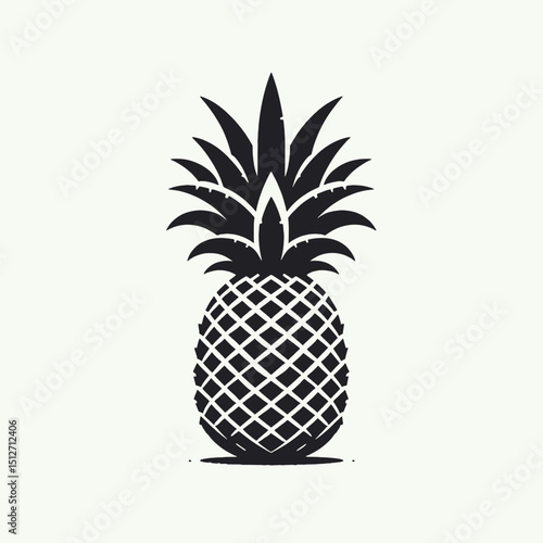  a pineapple vector silhouette,