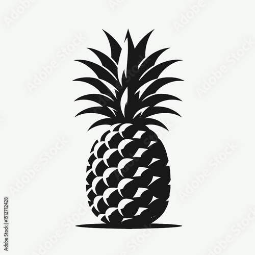  a pineapple vector silhouette,