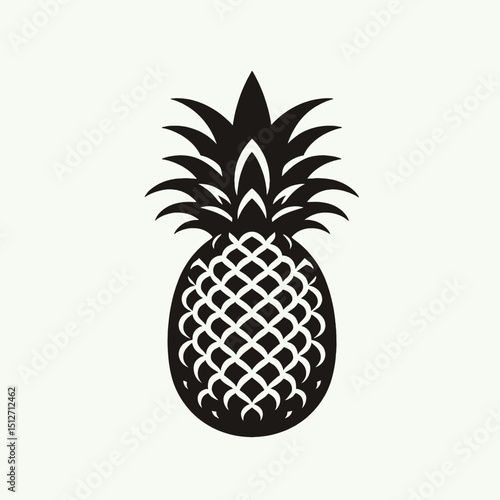  a pineapple vector silhouette,
