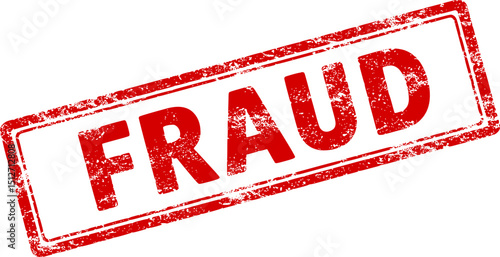 Fraud - red rubber stamp with grunge effect - vector illustration
