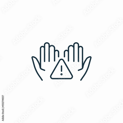 protective measures icon sign vector