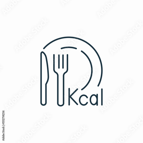 serving calories icon sign vector