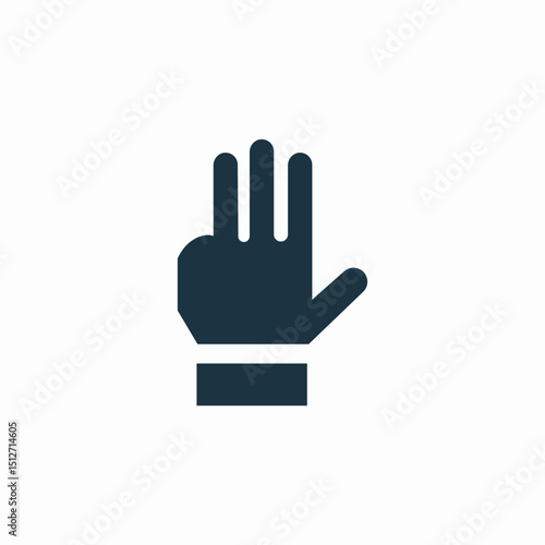 stop halt gesture icon sign vector