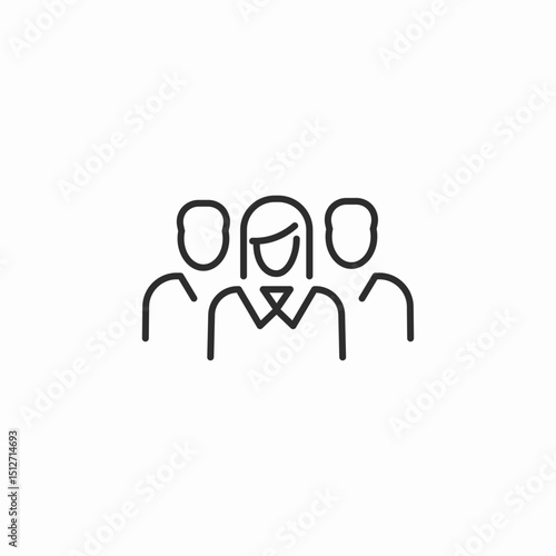 team gender balance icon sign vector