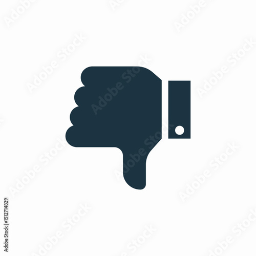 thumbs down icon sign vector
