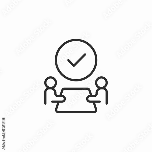 verbal agreement icon sign vector