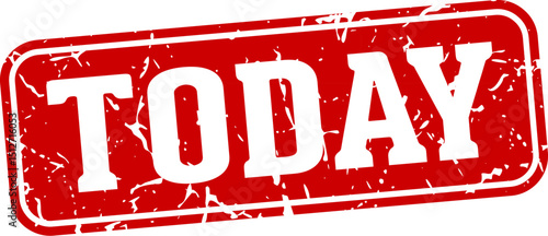 today rectangular sign. today stamp