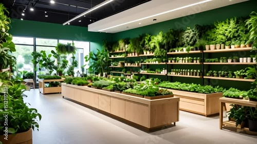 Modern Plant Shop Interior Design Lush Greenery and Minimalist Decor