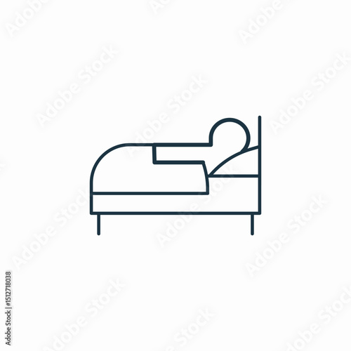 bedridden sickness icon sign vector