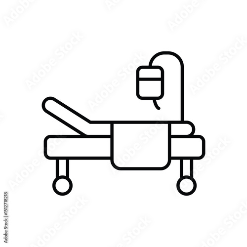 Hospital Bed  Icon vector