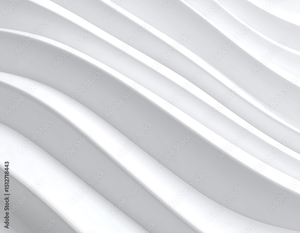 Fototapeta premium Abstract white wavy lines (2)