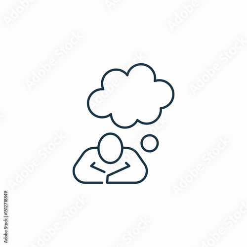 dreaming person icon sign vector