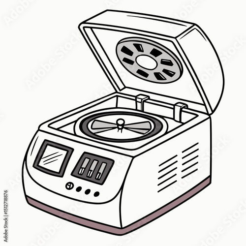 Creative Microcentrifuge Vector Illustration | Clean and Modern Design for Molecular Biology, Laboratory Research, and Biotech Equipment Projects