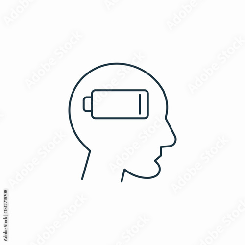 fatique low energy icon sign vector