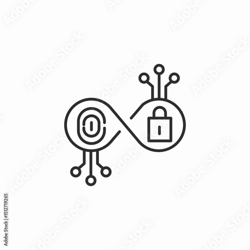 finger lock icon sign vector
