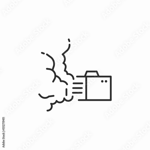 fog machine icon sign vector