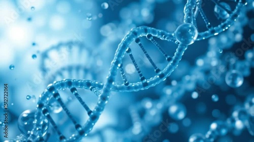 Intricate DNA Helix Structure, Representing Genetics, Medicine, and Biotechnology