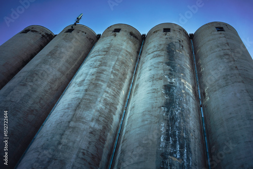 Architecture of old grain silos