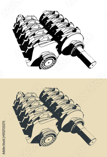 Two shaft shredder blades