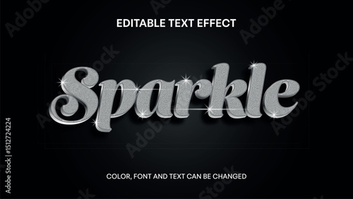 sparkle editable text effect