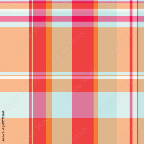 Vibrant, summery plaid pattern.  Perfect for textile designs, website backgrounds, or fashion projects.  This cheerful, geometric design evokes feelings of warmth and optimism.