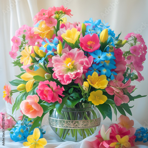 bouquet of flowers in vase