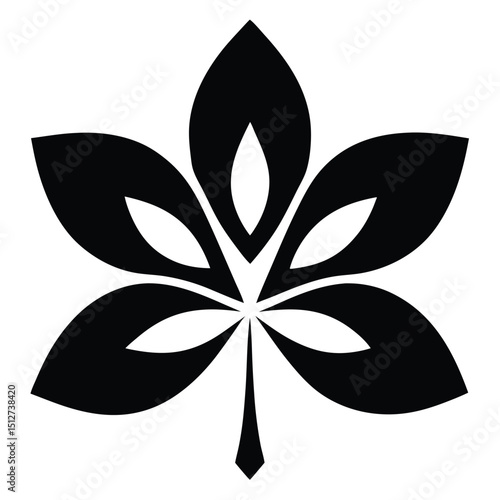 black and white abstract flower