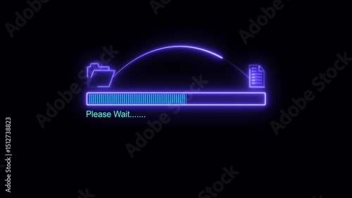 Wallpaper Mural A dynamic loading animation, and glowing neon transfer animation . on a black background. and creating a stunning 4k video.	 Torontodigital.ca