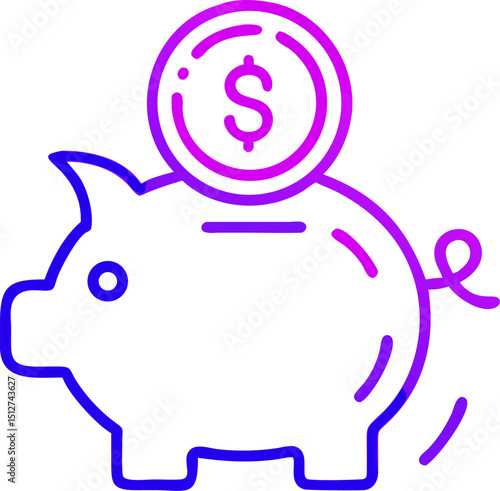 Piggy bank savings money coin finance investment budget