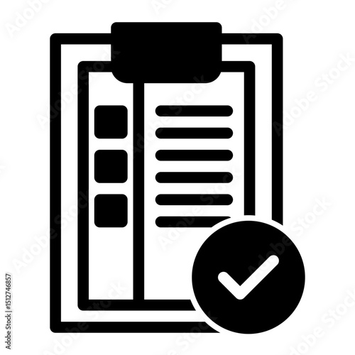 An icon symbolizing checklists and evaluations, representing criteria and assessment processes. (Mixed Style)