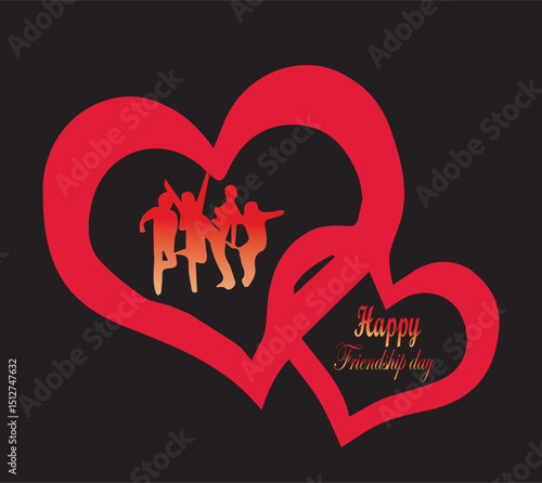 friendshipe card iv a vector