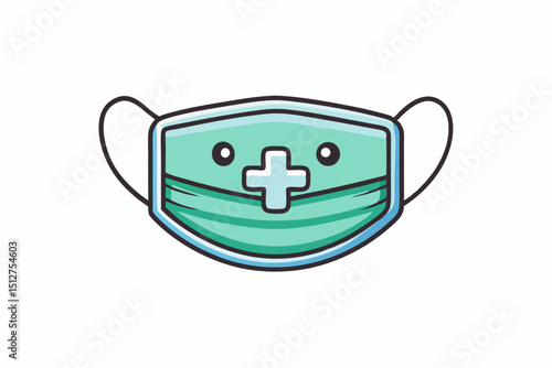 Cute cartoon face mask medical protection health safety