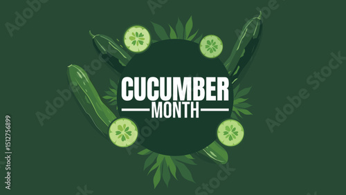 Cool as a Cucumber, Celebrating Cucumber Month design templet