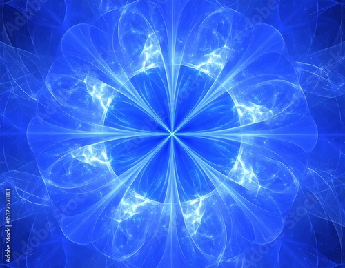 Abstract blue floral design