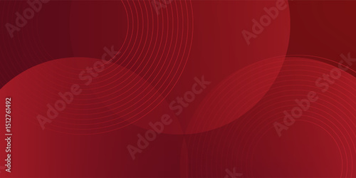 Abstract dark red geometric circle pattern gradient illustration background. 3d look and simple pattern. Cool design and luxury. Eps10 vector
