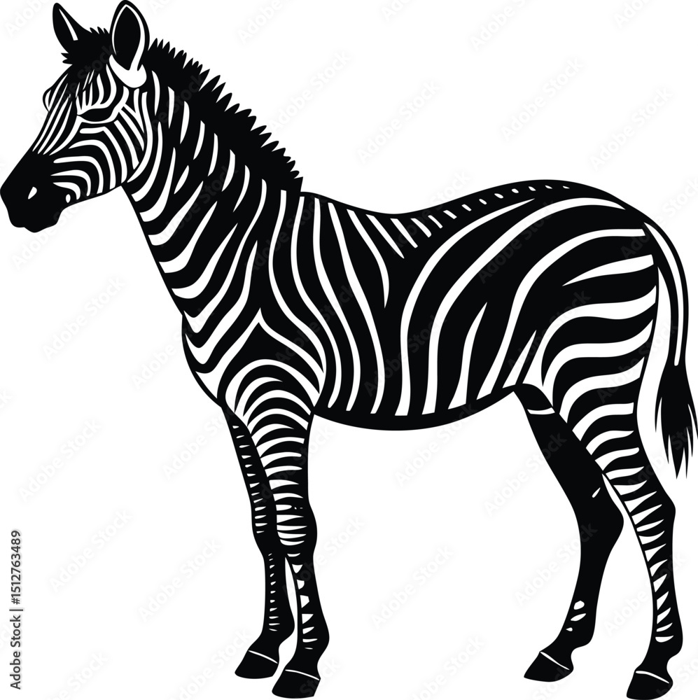 Fototapeta premium zebra isolated on white